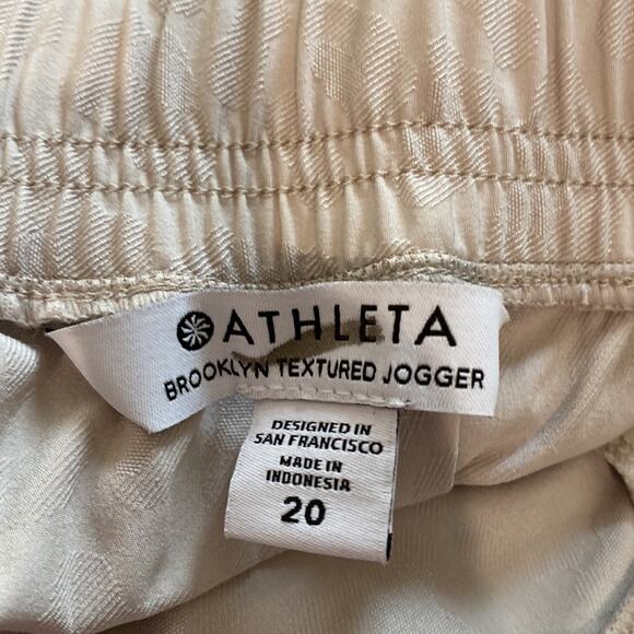 NWT Athleta Brooklyn Textured Jogger "Leopard Abalone Grey" Plus Size 20 - Picture 14 of 15